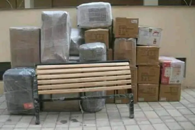 Home items packed and ready for loading